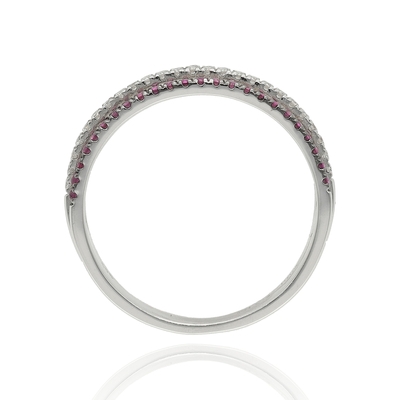 Fehér arany gyűrű 53-as méret (B15781_4I)